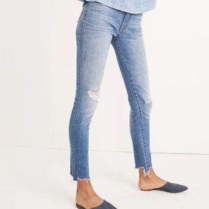 Madewell Jeans 9" High Rise Skinny Distressed 27